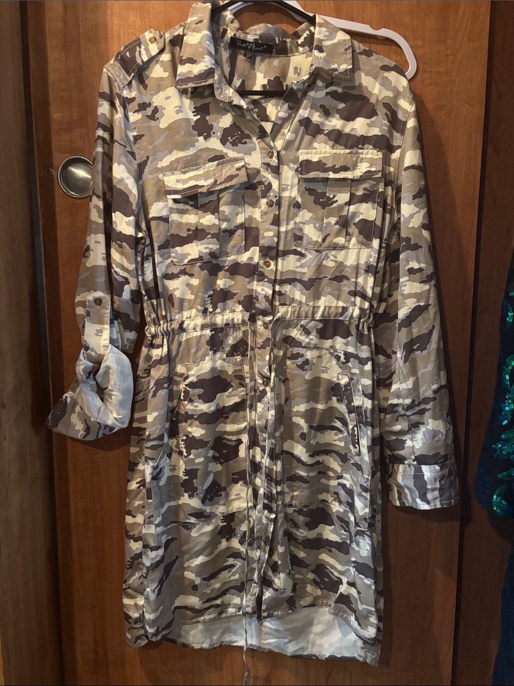 Women’s Camouflage Utility Dress - Beige Camo